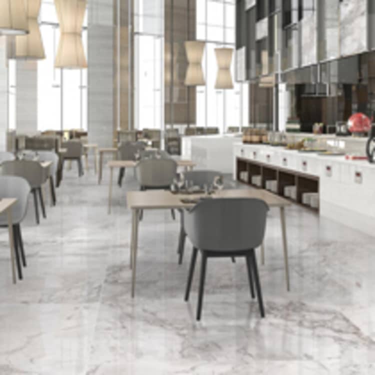 A number of desks and chairs